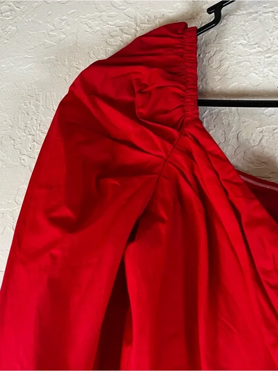 Lovers + Friends Isa Puff Sleeve Mini Dress in Cherry Red - Picture 7 of 15